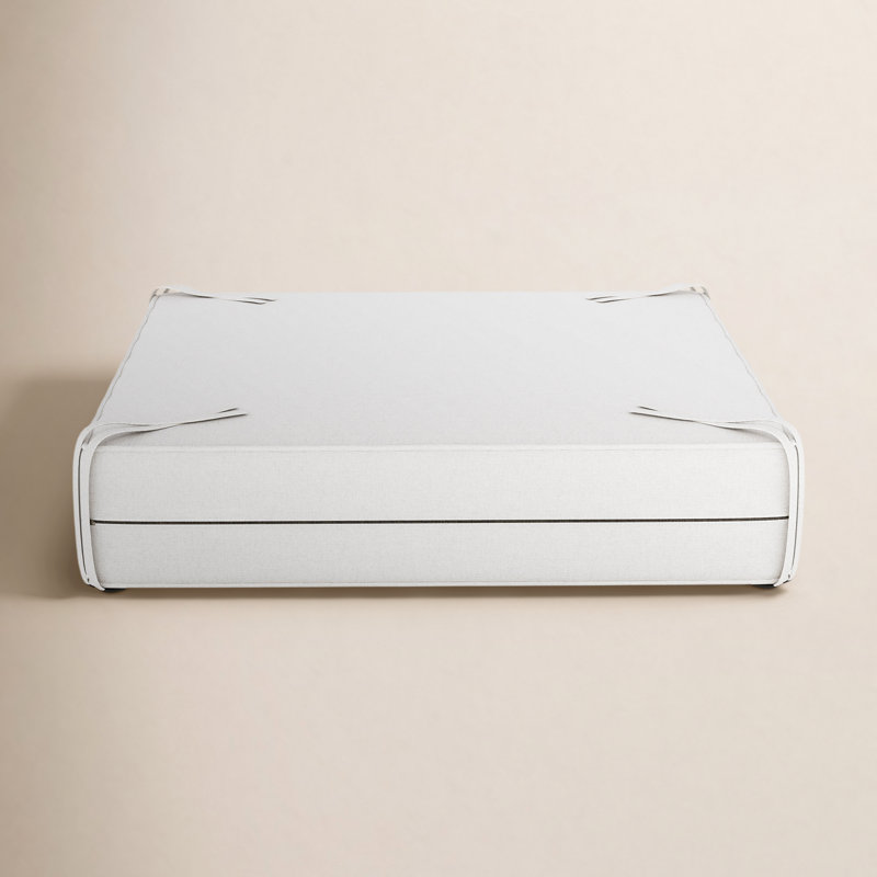 Coussin de repose-pieds d'extérieur Jocelyn Sunbrella®, Toile Sunbrella® naturel