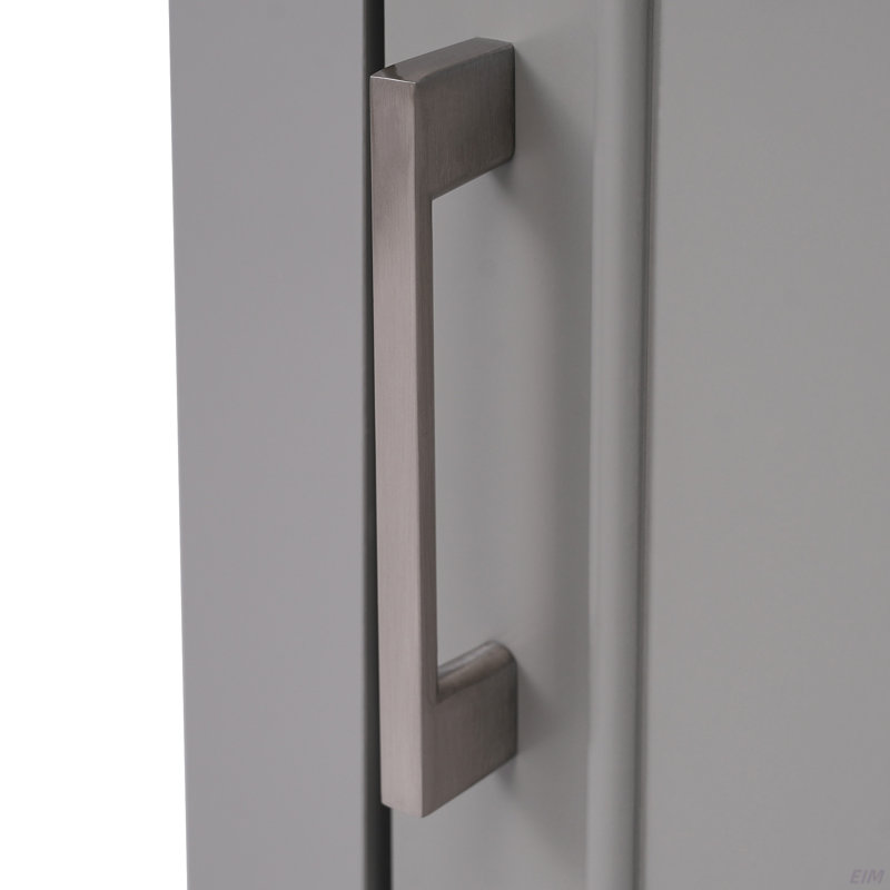 Petit meuble-lavabo moderne de 20 pouces avec lavabo en céramique - 20 * 14,5 * 33,3 pouces, beaucoup de rangement, Gris