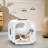 ADVWIN Automatic Pet Dryer Box for Cats and Small Dogs, 5 Modes Ultra Quiet Dog Hair Dryer for Pet Grooming with Smart Temperature Control 360° Efficient,50 Cat Stickers, Timer, Light