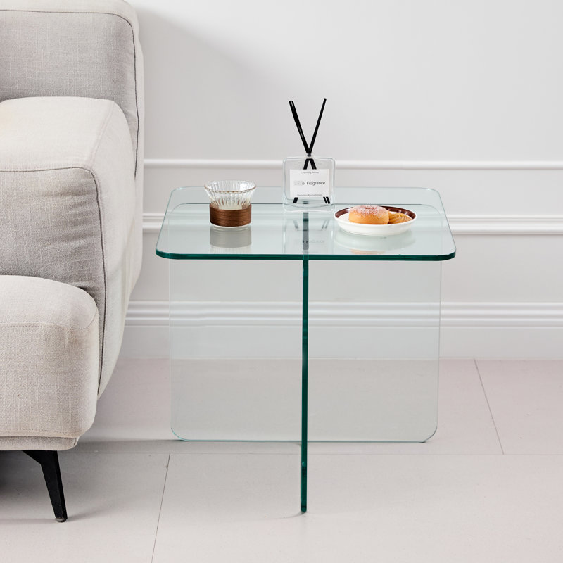 Table en verre transparent pour événement - bureau élégant, polyvalent et transparent