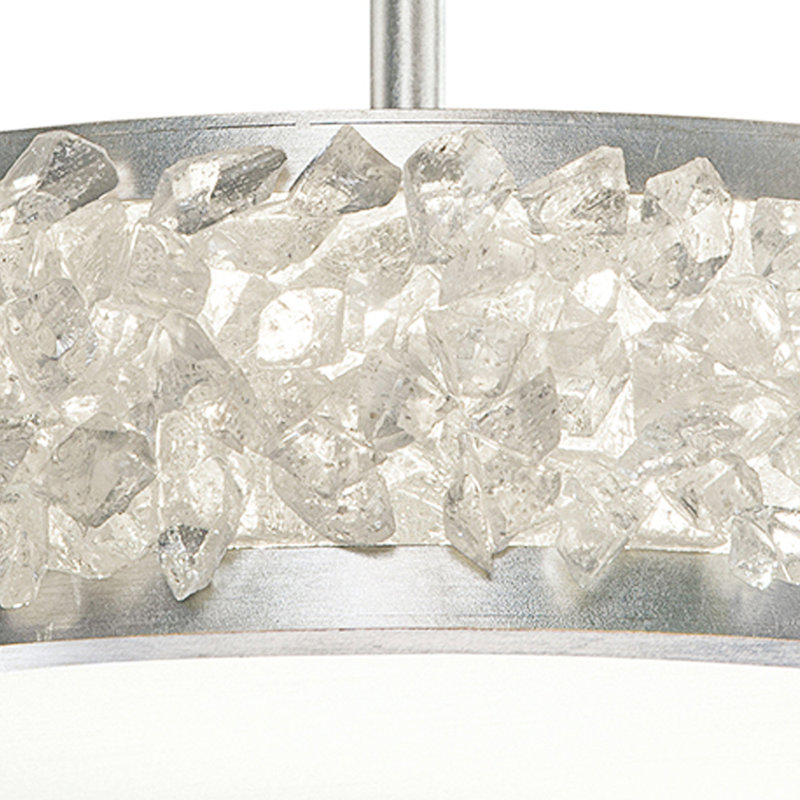 Plafonnier semi-encastré 23 po Arctique Halo, Argent