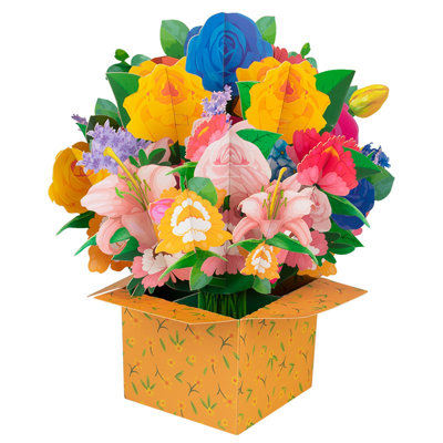 2024 New Mother's Day Three-dimensional Greeting Card Inventive Bouquet Set Three-dimensional Mother's Day Blessing Card