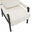 Chaise rembourrée en chenille - généreusement rembourrée, fabrication en bois, coussin de dossier amovible, 32,61 po Hauteur, rembourrage confortable de style Mid-Century blanc avec accoudoirs, cadre amovible 17,32