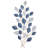 Green and White Leaf Metal Wall Art with 3D Textured Design
