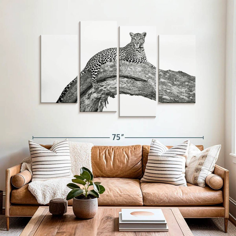 Brampt Resting African Leopard, 42"H x 68"W