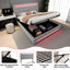 4Ft6 Double Bed Velvet Upholstered Bed With 7 Colors LED-Light Strips-311725764