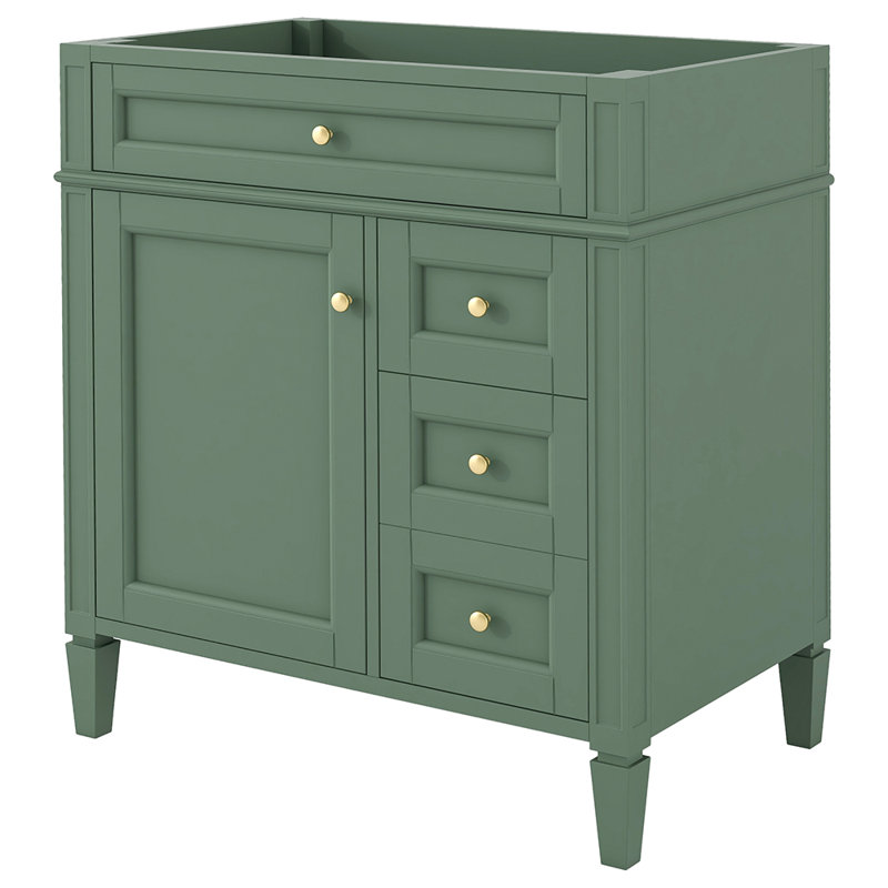 Meuble-lavabo simple avec plateau 29,31 po, Vert