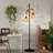 Asiel 65'' Dimmable Black Industrial Tree Floor Lamp with 3 Bulbs Included