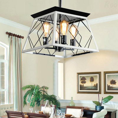 Chandelier - 4-Light Farmhouse Style Design
