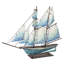 Voilier en métal avec voiles en mosaïque