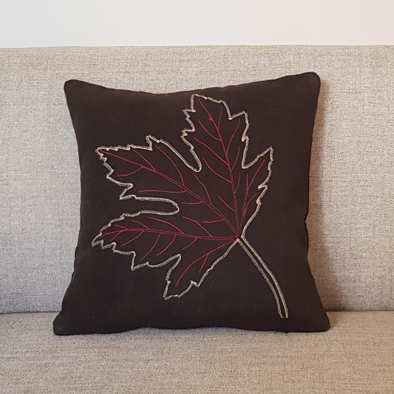 Maghull Floral Square Cushion, Brown