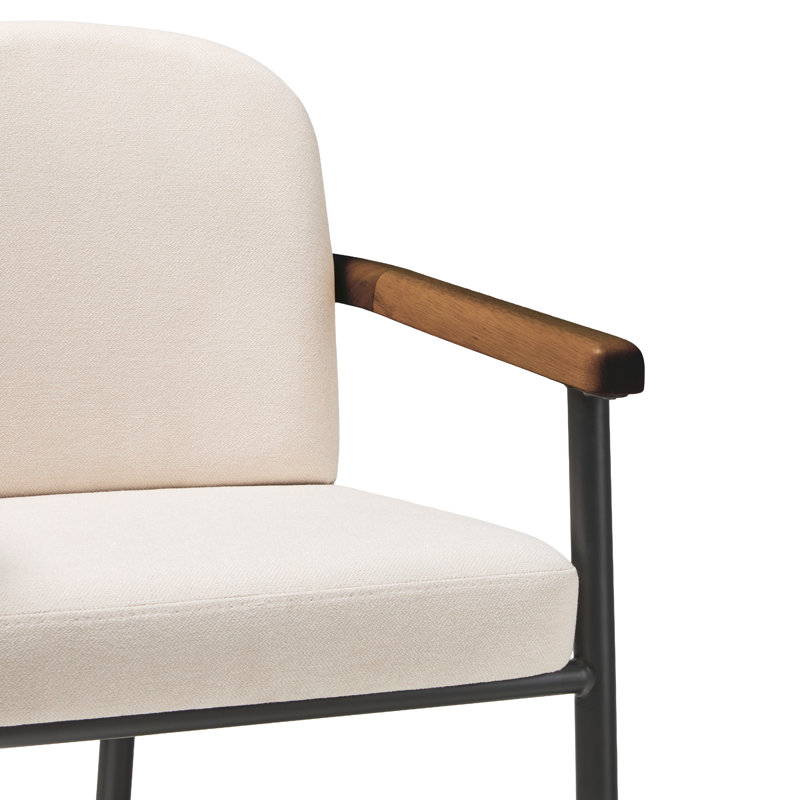 Chaise rembourrée Aleric, Chêne brun foncé