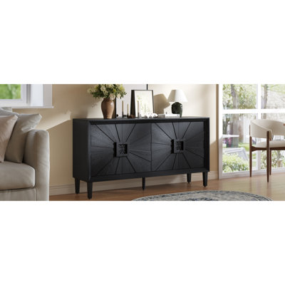 Crédence rustique 60 po avec porte Sunburst