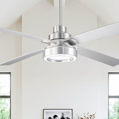 Vaczon 60" Smart Dimmable LED Ceiling Fan with Remote and APP Control, Double-Sided Wood Blades,3 Colors Lights, 6 Speeds Reversible DC Motor, Timer, 6''/10'' Downrods
