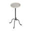 Esmeray 10 in. W Round Marble and Iron Side Table