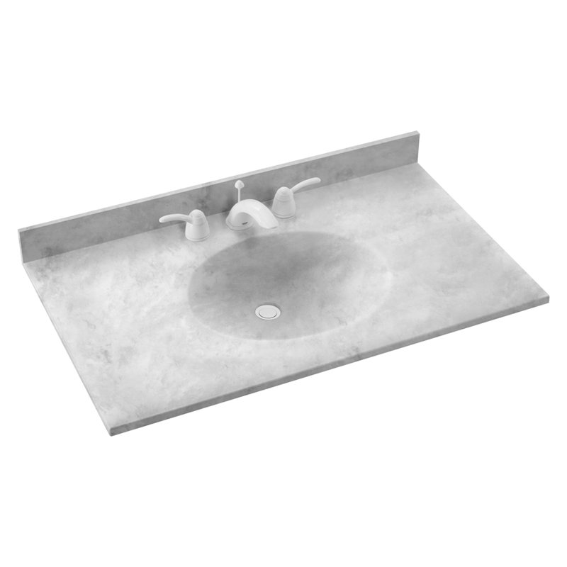 37'' Swanstone Single Bathroom Vanity Top with Sink, Ice
