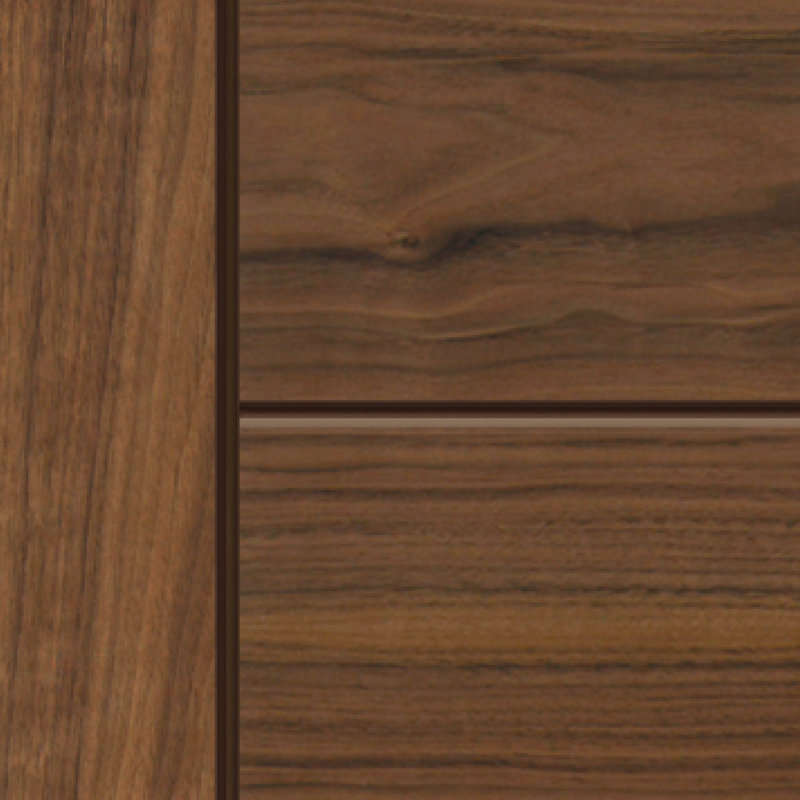 Latefia Walnut Fire Door Prefinished, 198.1cm H x 83.8cm W x 4.4cm D