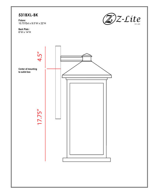 Lovette Wall Light, Black, Clear Beveled, 18" H x 8" W x 9.25" D