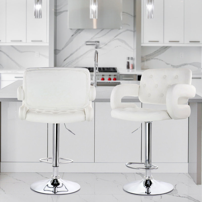 Tabouret de bar Jarette, Blanc