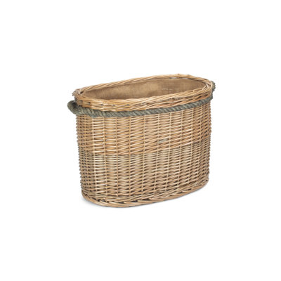 Claridge Wicker Rope Handled Lined Log Basket