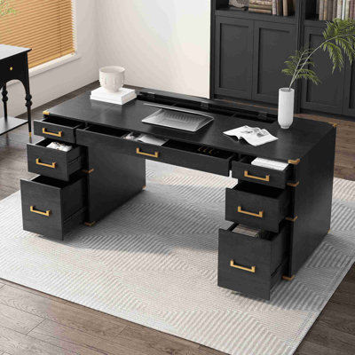 Bureau de direction avec 2 tiroirs classeurs