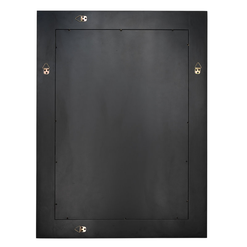 Rorschach Flat Engineered Wood Beveled Wall Mirror, Blue