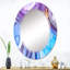 Miroir mural moderne mauve et turquoise abstrait et fluide-1672947157