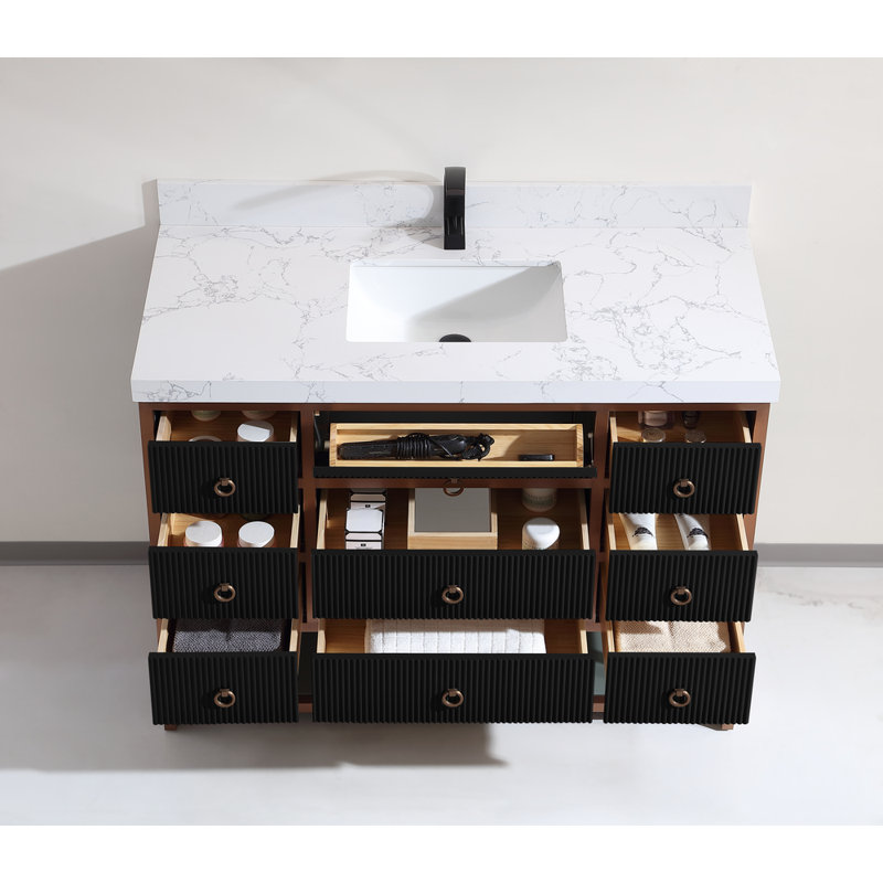 48" Freestanding Standard Bathroom Vanity with Top