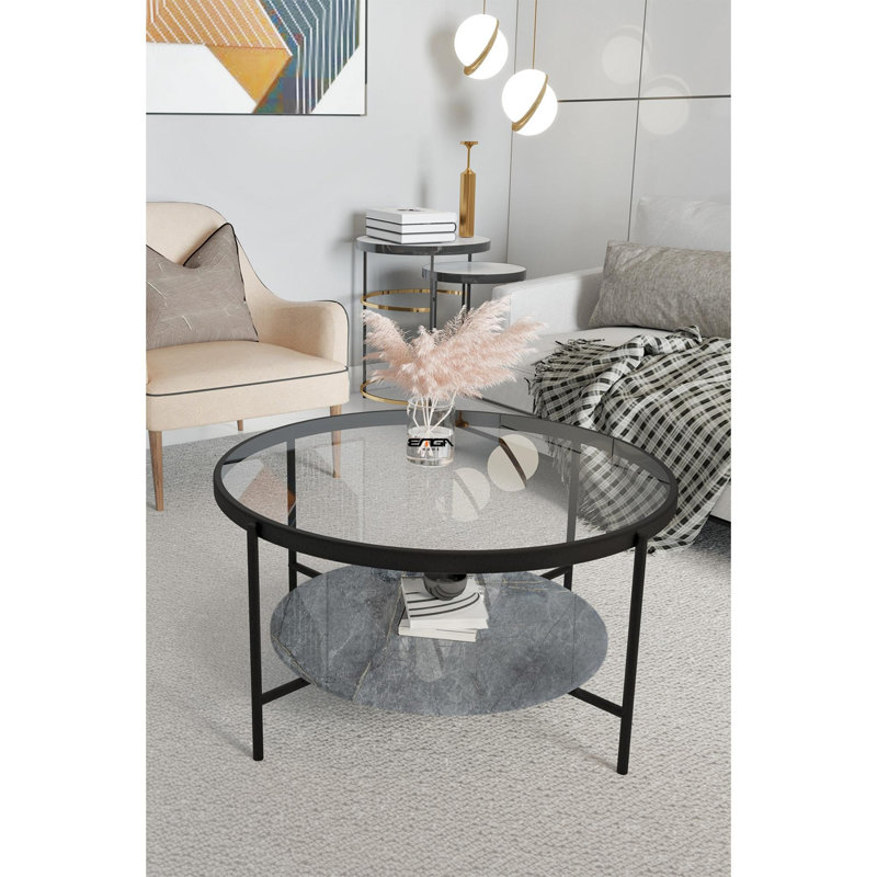 Glorias Coffee Table, Transparent/Anthracite