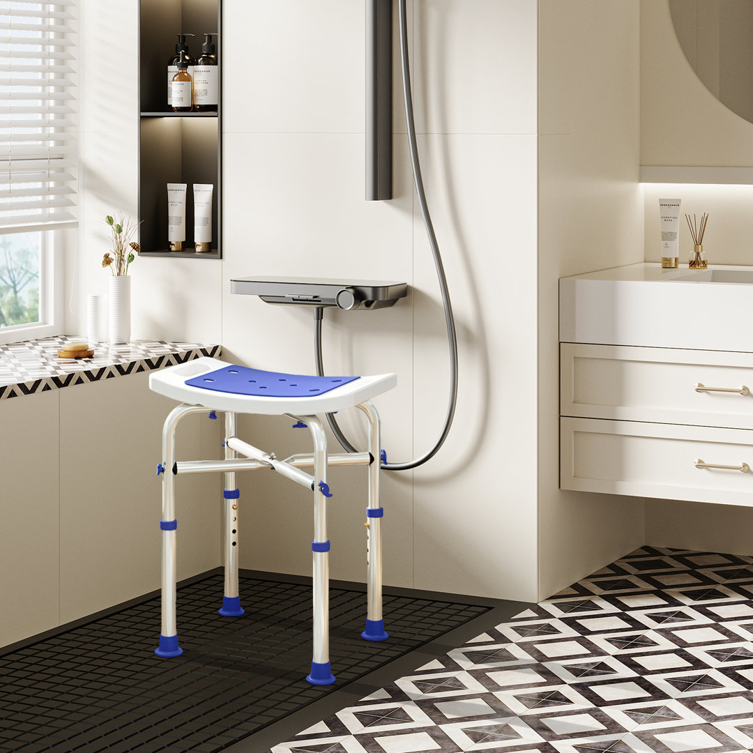 Adjustable Bath & Shower Stool â Aluminum Frame Seat For Elderly & Disabled