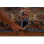 Tapis oriental géométrique Kazak fabriqué à la main 9 x 12