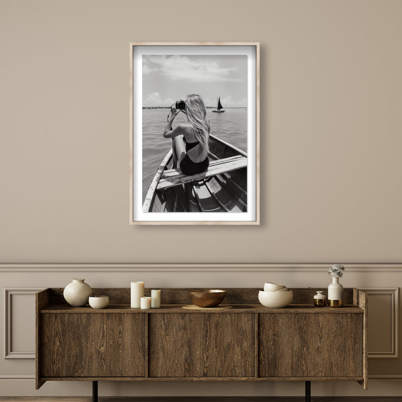 Frame Of Solitude Print by Oliver Gal, 25.5"H x 17.5"W, Natural Oak Shadowbox