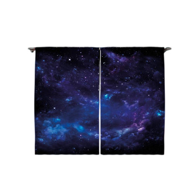 Sky Semi-Sheer Rod Pocket Curtain Panels