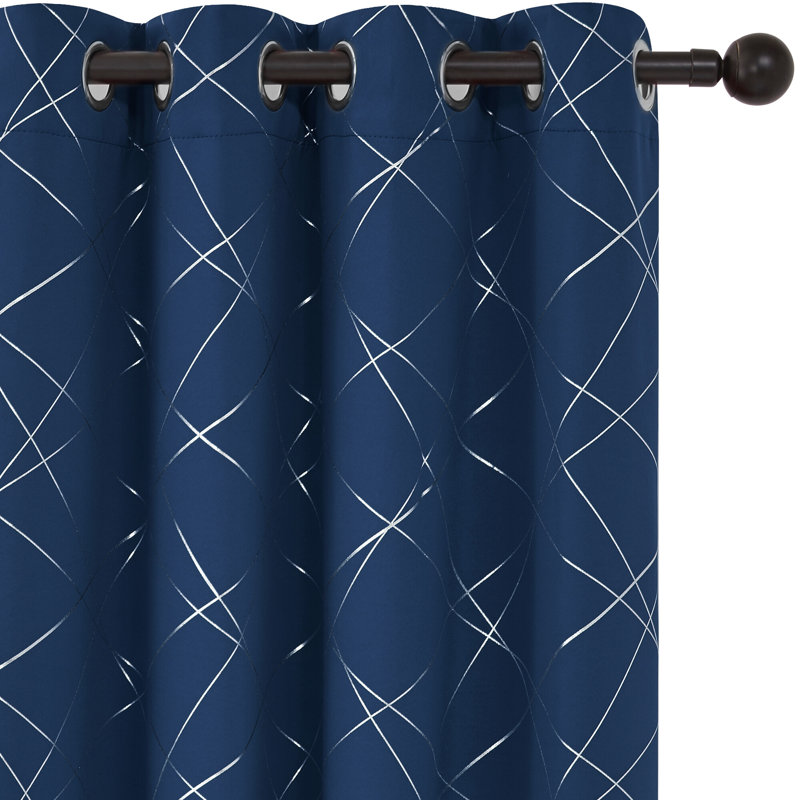 Cheol Blackout Curtain Pair, Navy Blue, 46cm Width x 138cm Drop