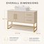 Ensemble de meuble-lavabo simple 47 po avec lavabo vasque en céramique, ensemble tout-en-un avec tiroirs de rangement et poignées dorées 47 po