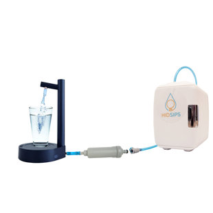 Mini réfrigérateur de bureau, distributeur d'eau lavable au lave-vaisselle, refroidisseur d'eau de chevet, table de chevet, bureau, mini réfrigérateur 4L HID SIPS, 1 distributeur d'eau électrique (blanc)