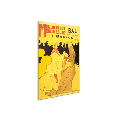 cabaret la Goulue by Toulouse-Lautrec 77.5cm H x 58cm W MetalArt Materic Aluminum Satin Effect, Frameless Panel, Lightweight Ready to Hang