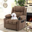 Fauteuil inclinable chauffant de 31,7 po de largeur, moderne, classique et classique avec fauteuil inclinable et chauffant avec plateau et porte-gobelets doubles-1230172414