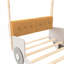 Lit voiture en bois avec coussin, toile de plafond et DEL-121082704