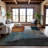 Premium Machine Washable Wayne AMF1100 Squares Rug-15736820