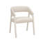 Modern Veil Barrel-Back Veil Oak Levi Oyster Fabric Dining Chair (Set of 2)-454028907