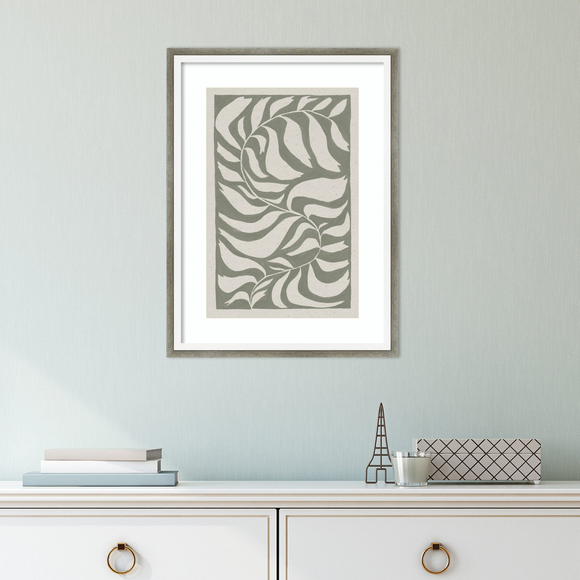 Winding Vine by Moira Hershey, Gray, 17" H x 13" W x 2" D