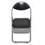  Ensemble de 6 chaises en similicuir noir, pliable standard en acier