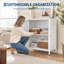 Armoire de rangement moderne en métal, tablette réglable, portes doubles magnétiques, hauteur de comptoir de 77 cm (30,3 po), meuble autoportant pour salle de bain, garde-manger et entrée-2006902189
