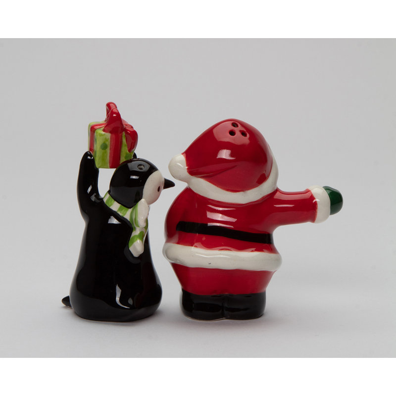 Père Noël et pingouin sel et poivre