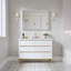 Armoire à pharmacie murale de salle de bain encastrée ou en surface l 40 po x H 30 po avec tablettes réglables en verre-325964677