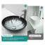 Lavabo vasque en verre trempé avec bonde escamotable, meuble-lavabo de salle de bain ovale en verre trempé (sans robinet)