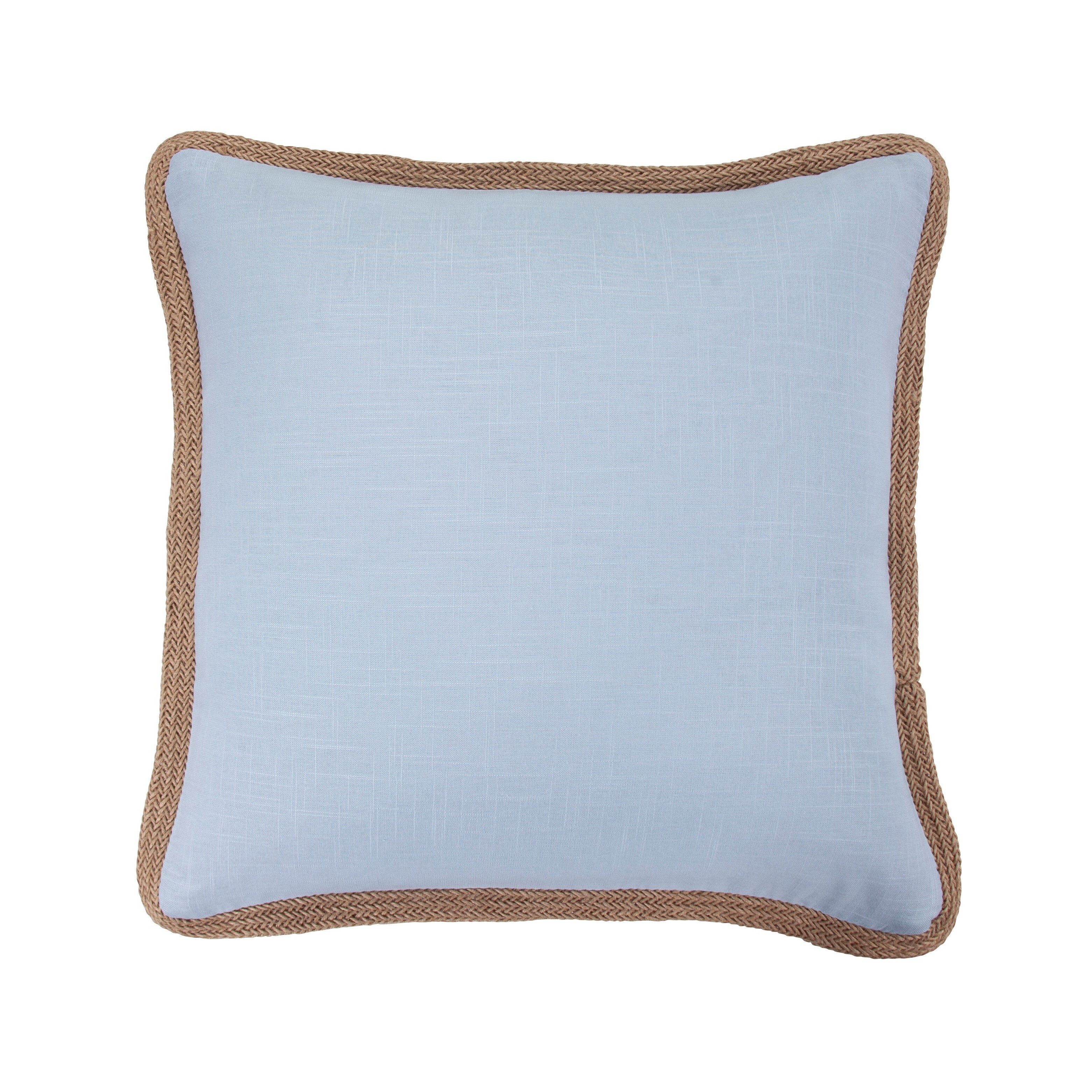 Blue 20x20 Square Laundered Linen Decorative Throw Pillow Cover + Reviews