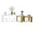 Brass 4 In 1 Self-Defined Nesting Round Coffee Table/End Table-701192714