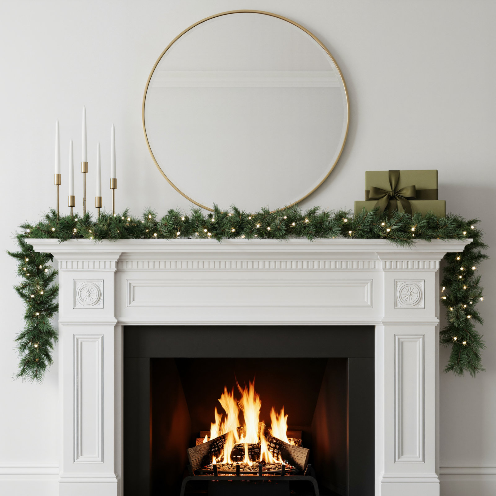  9ft. Wispy Willow Garland with Clear Lights